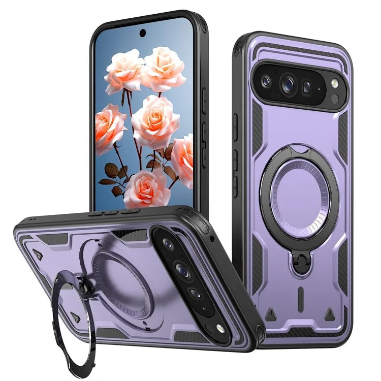 Shockproof Magsafe Kickstand Ring Case for Google Pixel 9 Pro XL Shockproof Magsafe Kickstand Ring Case for Google Pixel 9 Pro XL